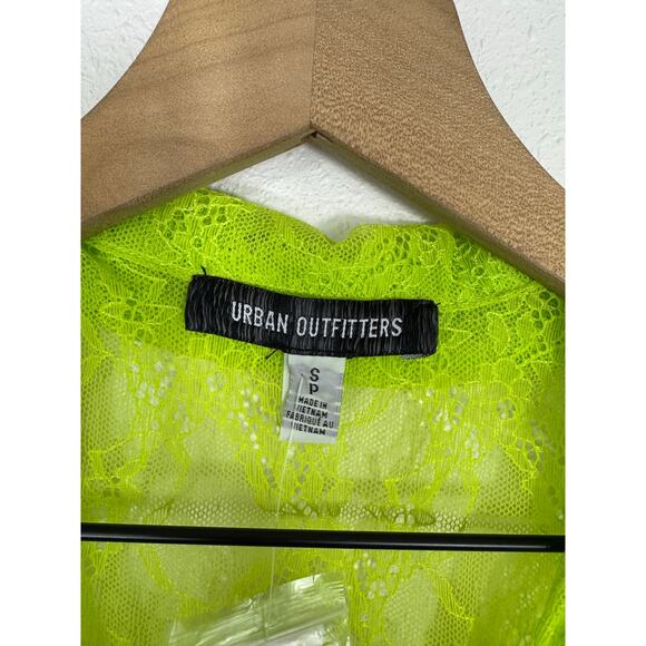 Urban Outfitters Neon Lace Sheer Maxi Shirt Dress - Size Small - NWT - Picture 3 of 8